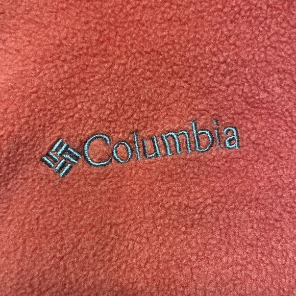 Columbia Sweater Mens Medium Red Pullover Camp Outdoor Fleece Adult 1/4 Zip - Picture 5 of 8